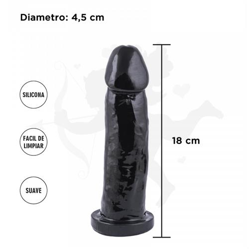 Dildo macizo super negro